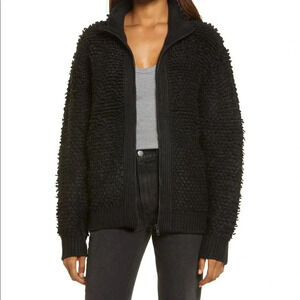 Treasure & Bond Loop Yarn Zip Front Jacket 2X